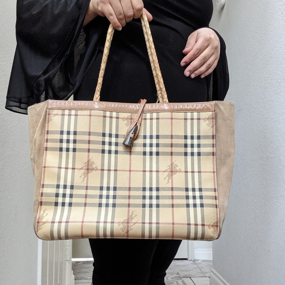 AUTHENTIC BURBERRY LONDON Nova Check Plaid Braid